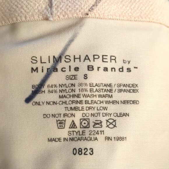 SLIMSHAPER By Miracle Brands Hi-Waist Tummy Tuck Brief Thong SM - Picture 7 of 11